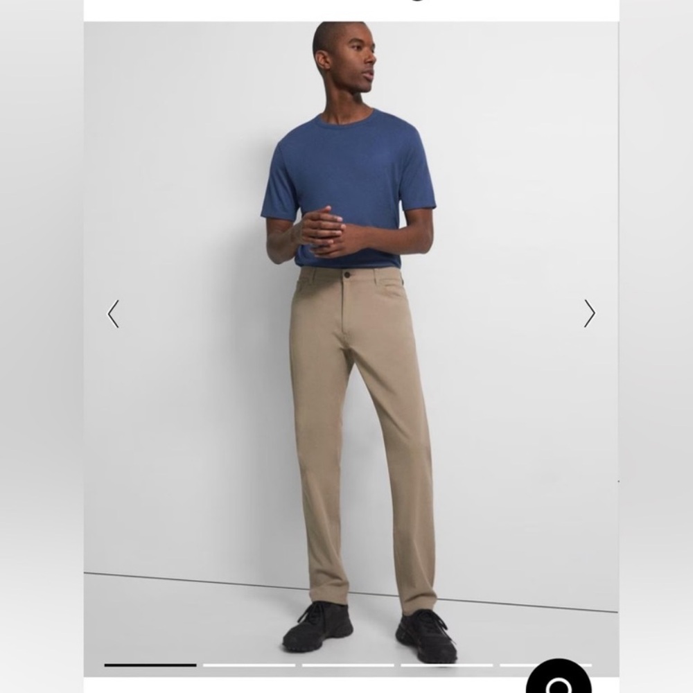 NEW Theory Raffi Neoteric Twill Pants Men’s 5 Pocket Pant in Bark Tan 32x32